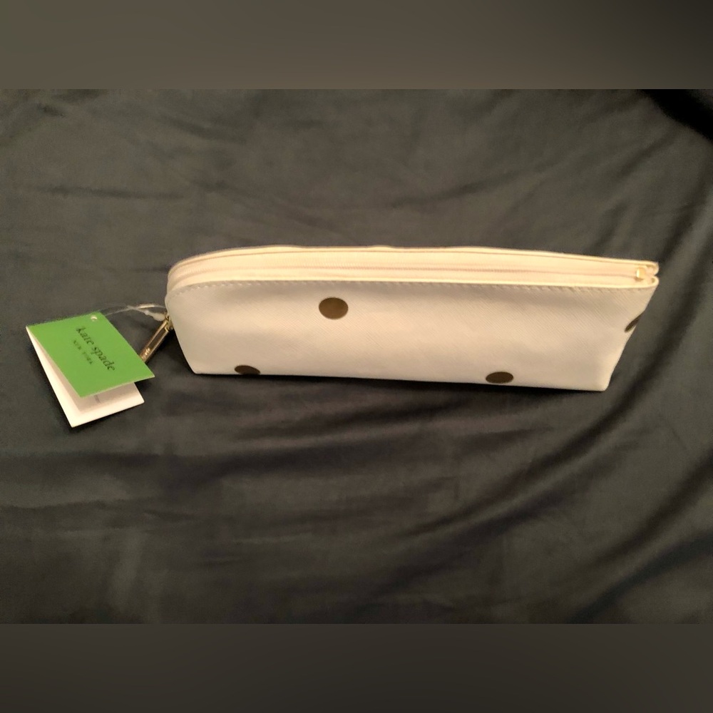 Kate Spade White and Gold Polka Dot Pouch - Picture 9 of 10